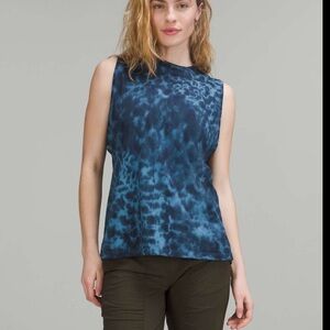 lululemon athletica Navy and Teal Tie-Dye Sleeveless Tank